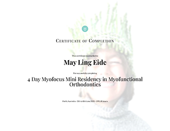 Myofocus Certificate 2025